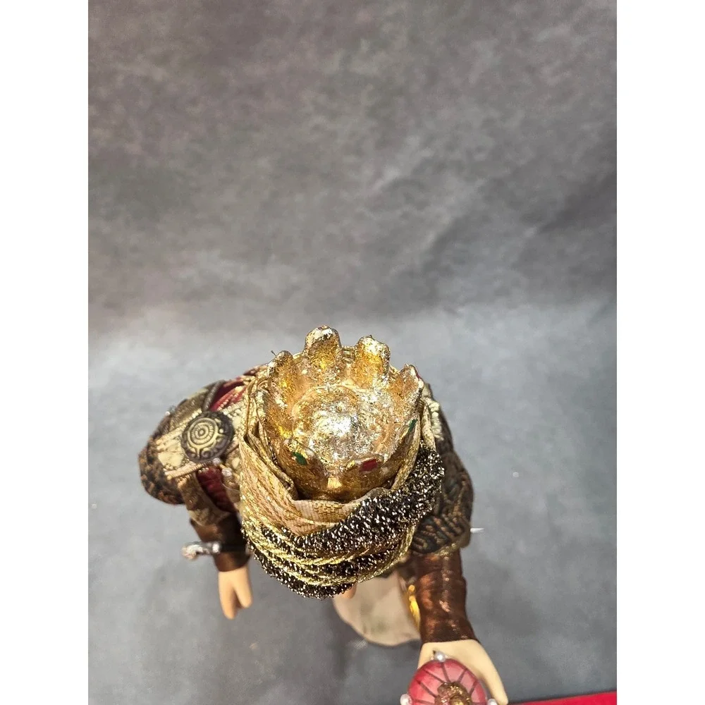 Member's Mark Wise Man Nativity Figurine Burgundy Gold Fabric 13 inch King